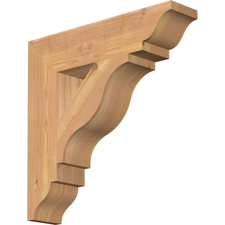 Ekena Millwork Funston Traditional Smooth Bracket, Western Red Cedar, 3 1/2"W x 16"D x 16"H BKT04X16X16FST01SWR